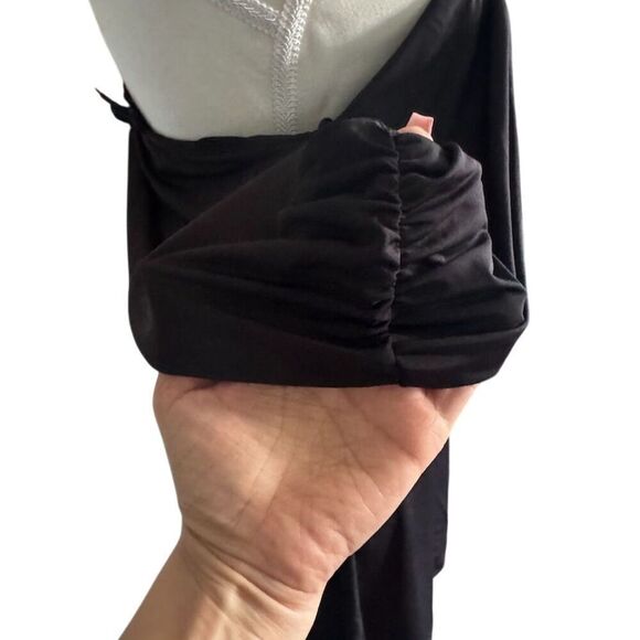 Nasty Gal Women’s Black One-Shoulder Asymmetrical Mini Dress Size 8 Twisted - Picture 4 of 11